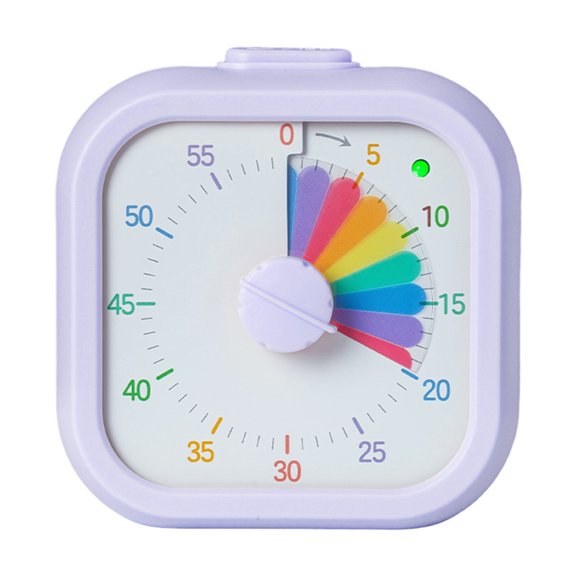 Visual Timer for Kids 60 Minutes Countdown with Pause Function Double Sound Light Reminder Timer for Kitchen Study