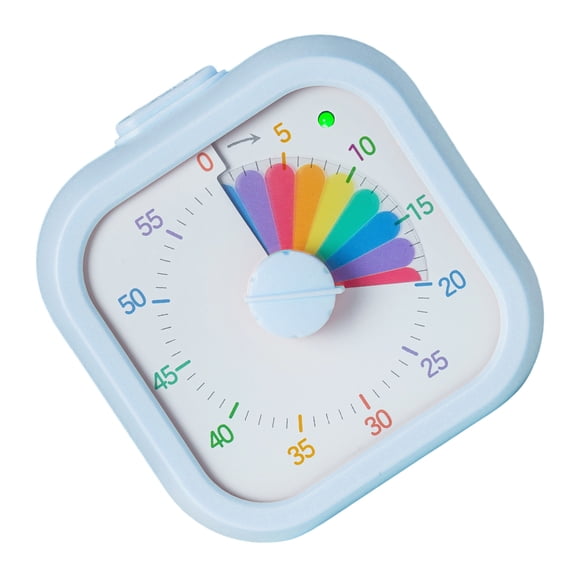 Visual Timer for Kids 60 Minutes Countdown with Pause Function Double Sound Light Reminder Timer for Kitchen Study