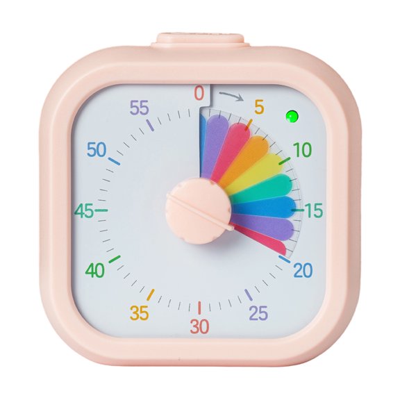Visual Timer for Kids 60 Minutes Countdown with Pause Function Double Sound Light Reminder Timer for Kitchen Study