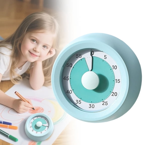 Visual Timer for Kids Silent Timer Analog 60 Minute Countdown for Classroom Learning Teachers Children with / Homeschoolin