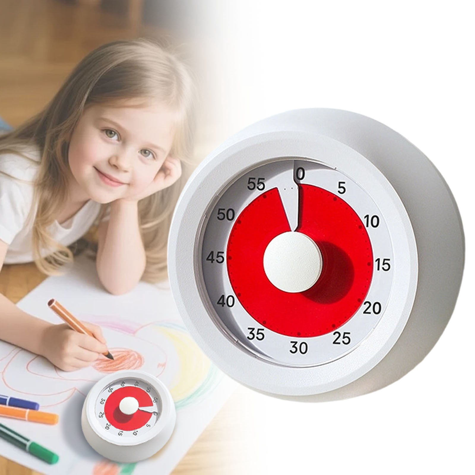 Visual Timer for Kids Silent Timer Analog 60 Minute Countdown for ...