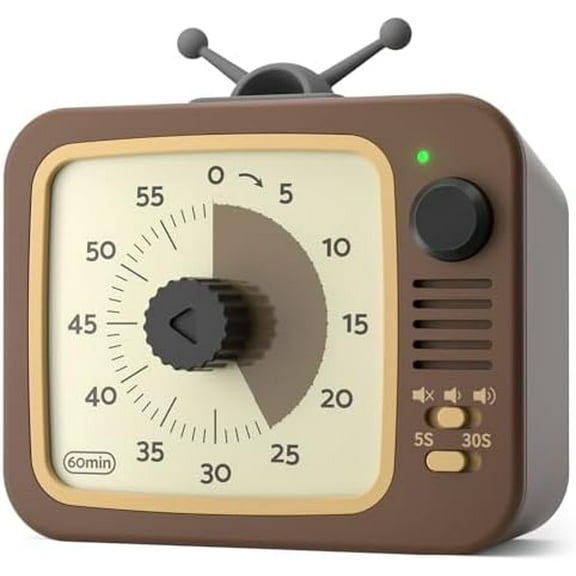 Visual Timer for Kids with Pause Function, 60-Minute Countdown Timers for Classroom Office Kitchen with Silent Operation, Kids Timer for Teaching