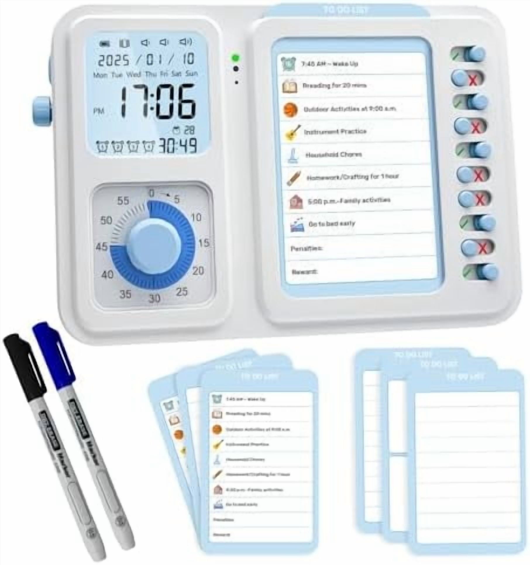 Visual Timer for Kids with Planning Board, 3-in-1 Visual Schedule for ...