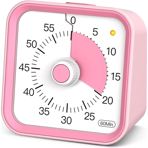 Visual Timer for  with Pause Function, 60 Minute Countdown Timer for  Desk Study, Teaching, Kitchen Cooking, Office Meetings, Time Management for  ()