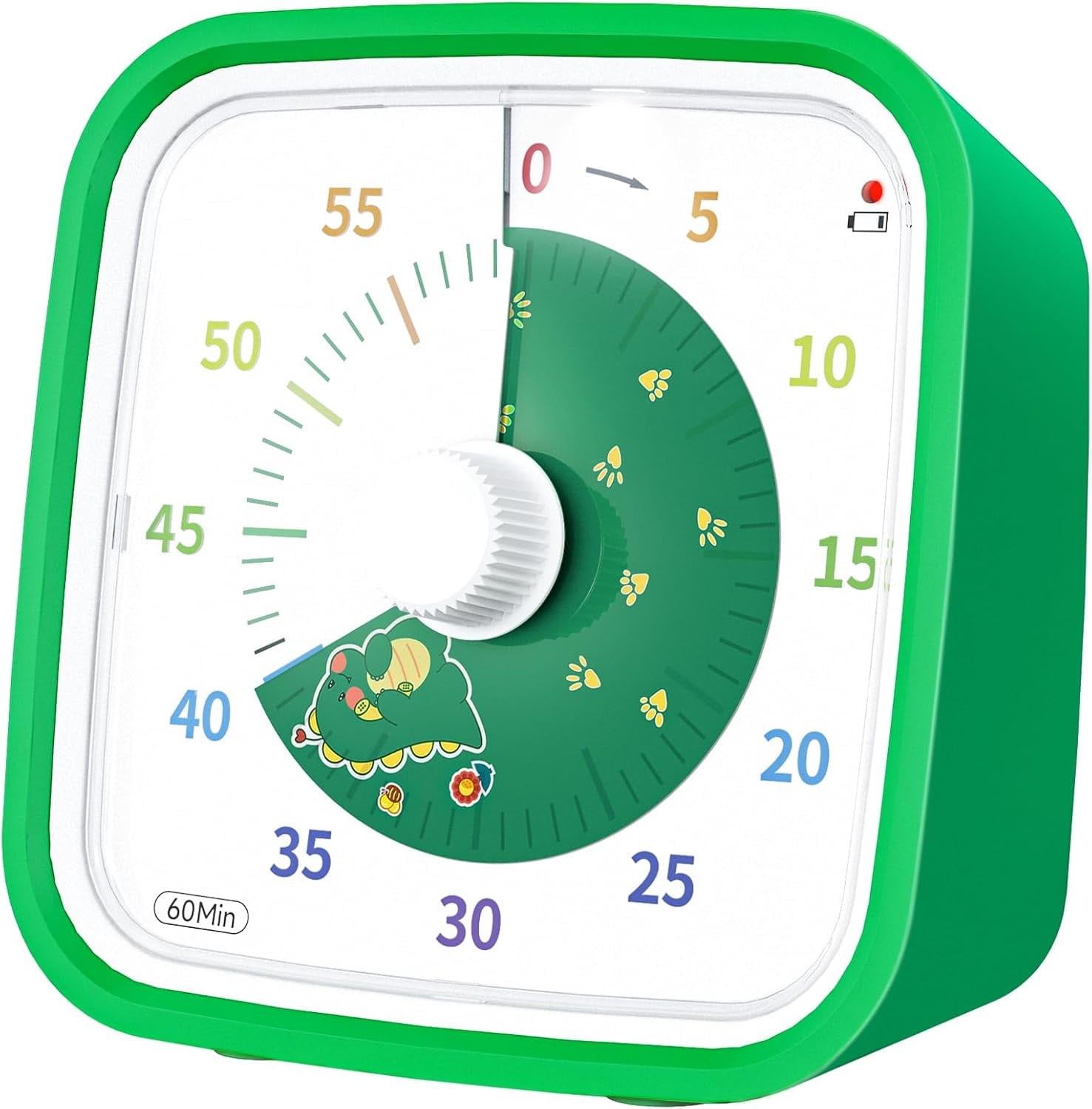 Visual Timer with Protective Case, Rainbow Disk 60 Minute Countdown ...