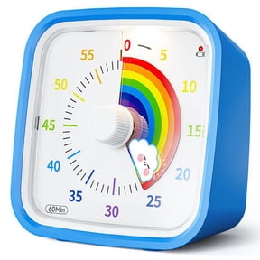 Behome 60-Minute Visual Timer for Kids with Night Light, Silent Operation Countdown Kitchen Timer, Drop-resistant Classroom Timers for Study, Office, Kitchen