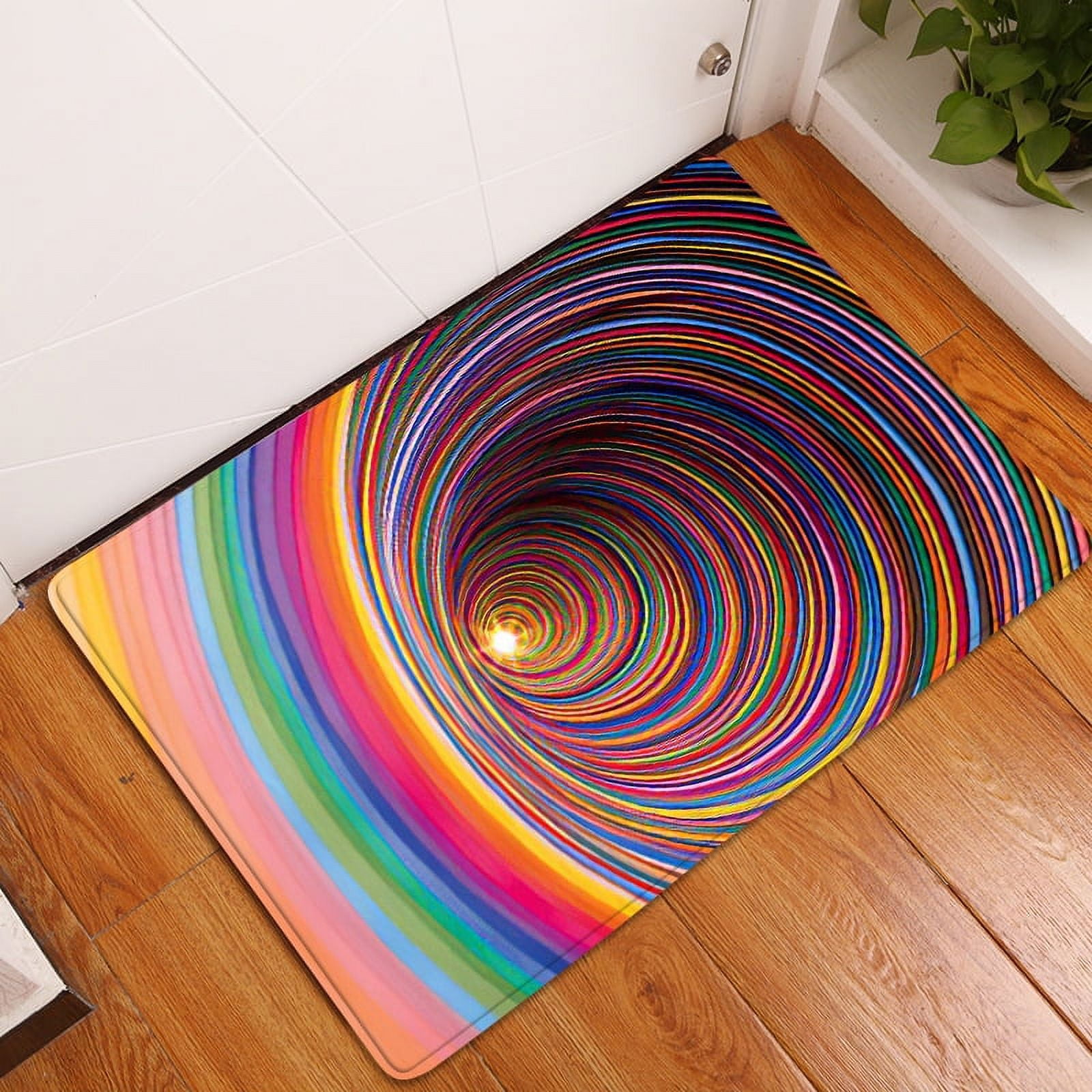 Visual trap rotating geometric lines decorative carpet bedroom living ...