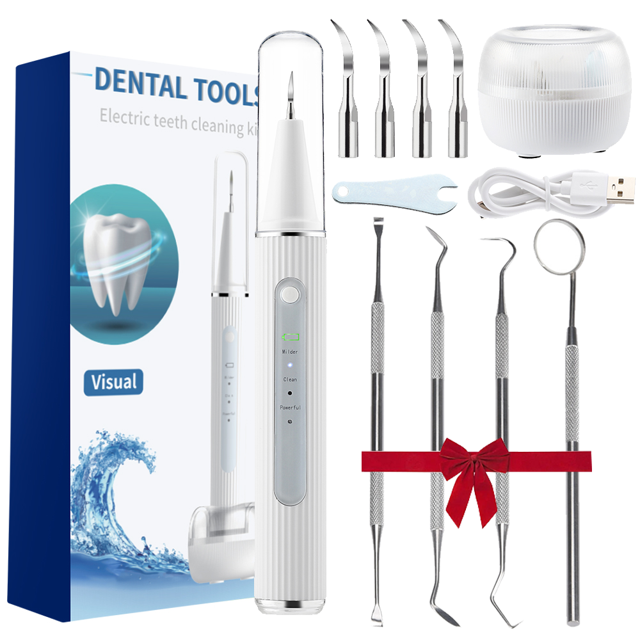 Visual ultrasonic tooth cleaner with camera electric dental scaler