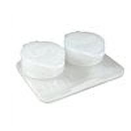 Visualeyewear 100-Pack, Deep Well Flip-top Clear Contact Lens Cases (100)