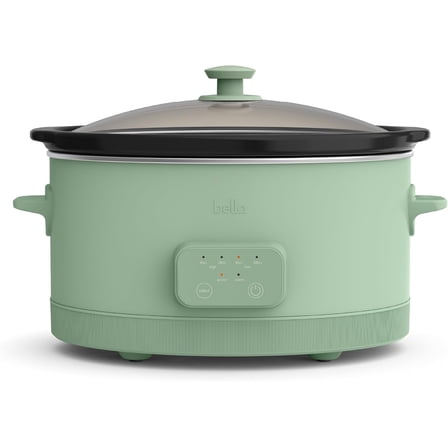 Visualz 6.0 Qt Programmable Slow Cooker, Ceramic Nonstick Coating, Adjustable Temperature & Cooking Times, Dishwasher Safe Stoneware Pot & Tempered Glass Lid, Free Cord Wrap, Seaglass