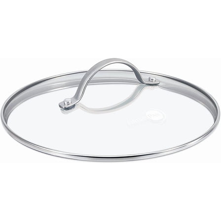 Visualz Glass Lid with Stainless Steel Handle, 9.5", Silver