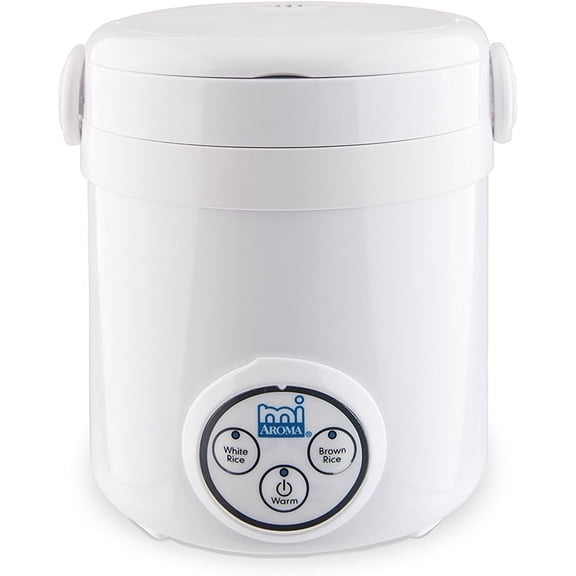 Visualz Housewares (MRC-903D) Mi 3-Cup (Cooked) (1.5-Cup UNCOOKED) Digital Cool Touch Mini Rice Cooker,White