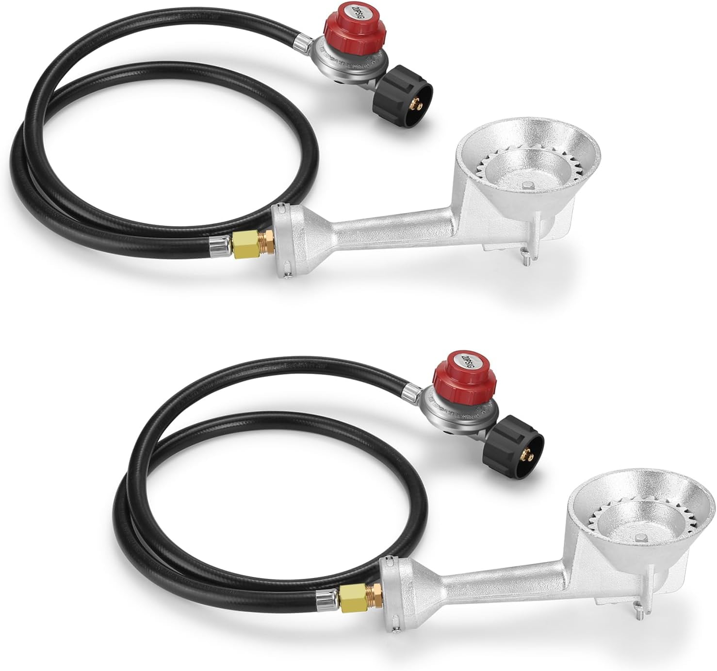 Visualz Propane Burner Head 2 PCS, High Pressure Cast-Iron Round Turkey ...