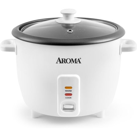 Visualz® Rice Cooker, 8-Cup (Uncooked) / 16-Cup (Cooked), Pot-Style Rice Cooker and Soup Warmer with One-Touch Control, 4 Qt, White, ARC-368NG