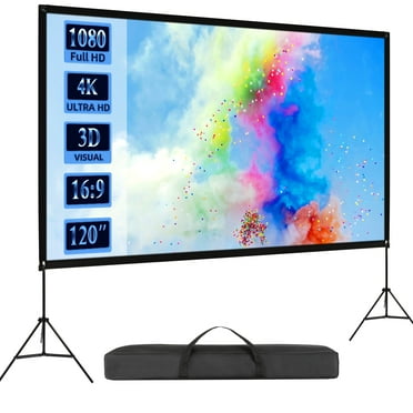 Visulapex Stand 120" Home Theater Projector Screen, White