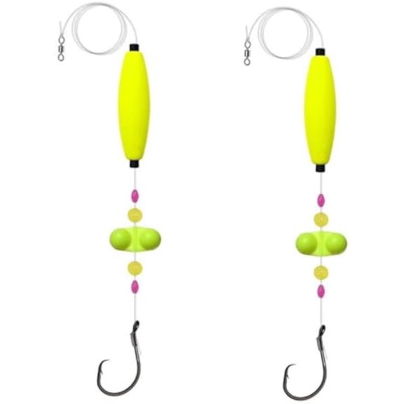 Visulong Catfish Fishing Set, Take Down Rigs for Catfish, 6/0 8/0 Circle Fish Hooks, Three Colors, for Shore Fishing, River Fish and Other Scenes