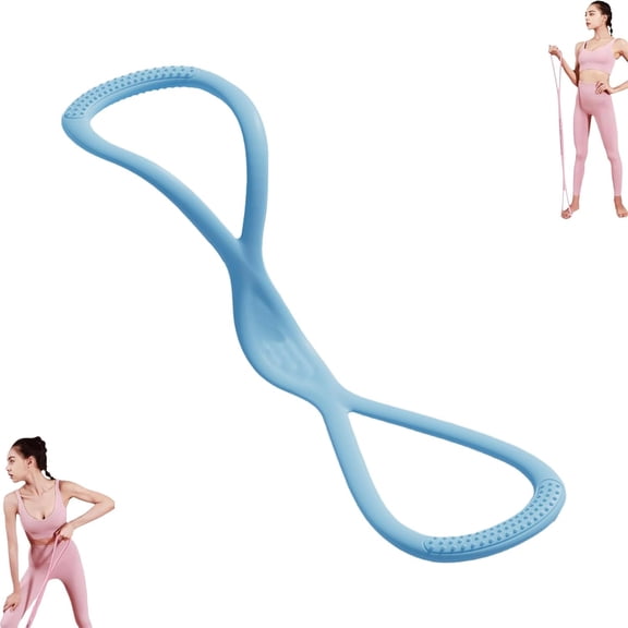 Visulong Resistance Bands, Figure 8 Exercise Bands for Women Men, Chest Expander Strap, Resistance Rubber Band, Fullbody Yoga Pulling Rope