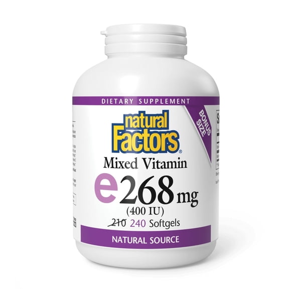 Vit.E 400IU Mix Toco By Natural Factors - 240 Softgels