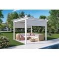 thumbnail image 1 of Vita 120"L x 120"W x 108"H Vinyl Malibu Canopy Pergola, White, VA42057, 1 of 9