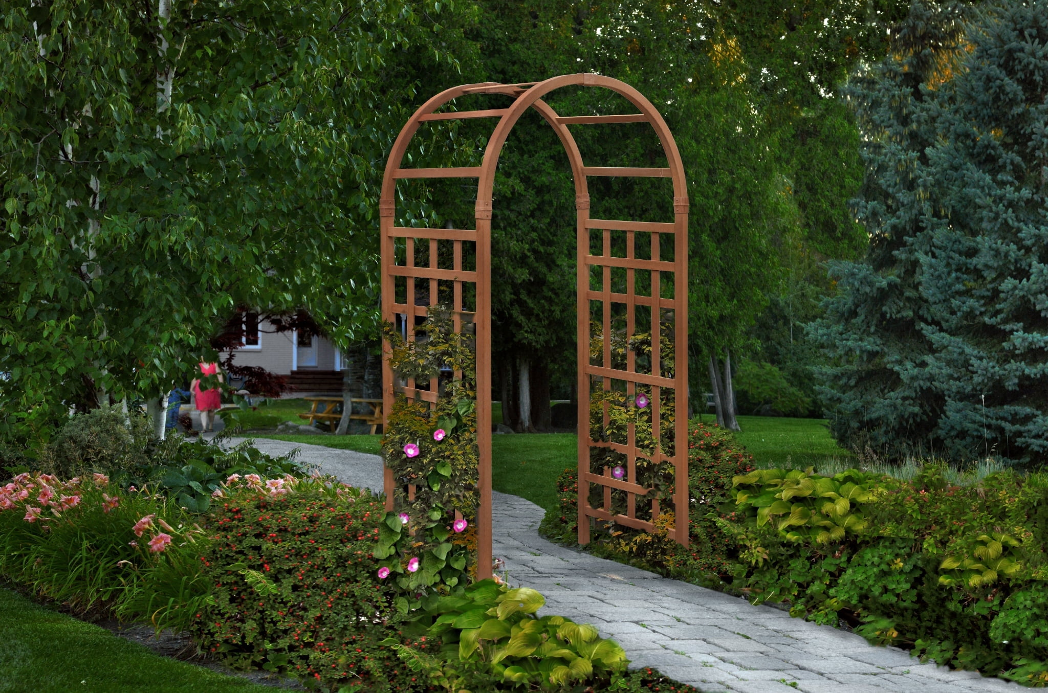 Sierra 39W X 81H Composite Vinyl Arbor - Maintenance Free Garden Arch
