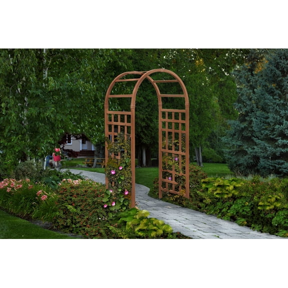 Vita 39"L xc 23"W x 81"H Sierra Embossed Vinyl Arbor, Brown, VA68106