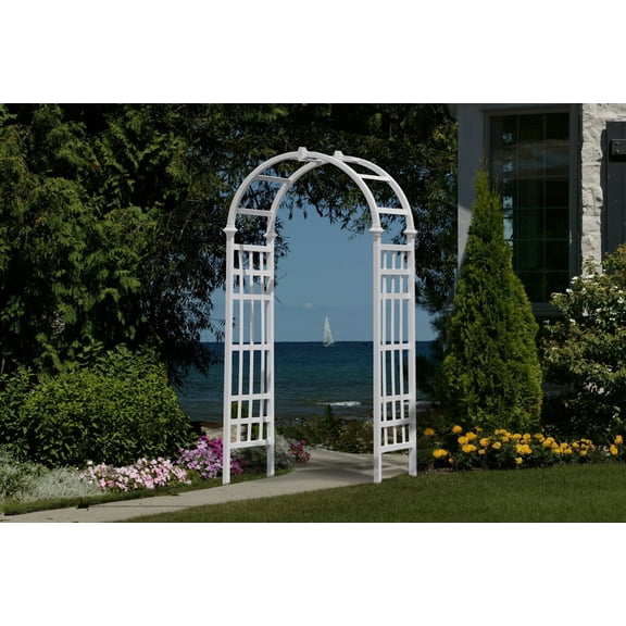 Vita 39 in L x 23 in W x 81 in H Athens Vinyl Arbor, White, VA68111