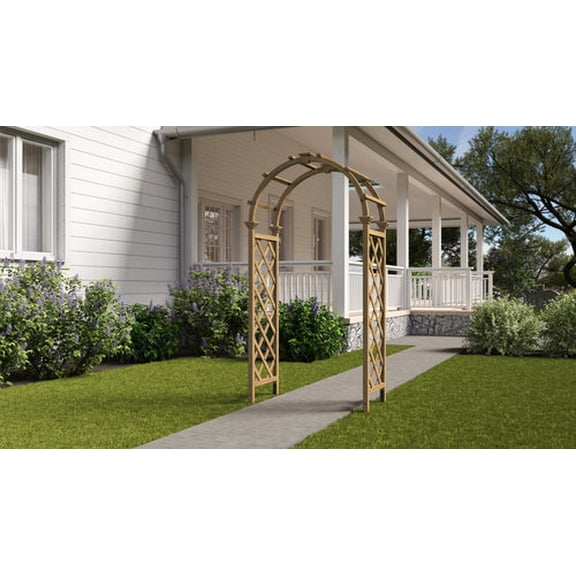 Vita 43"L x 23"W x 81"H Cedar Arbor, Golden Brown, VA68893