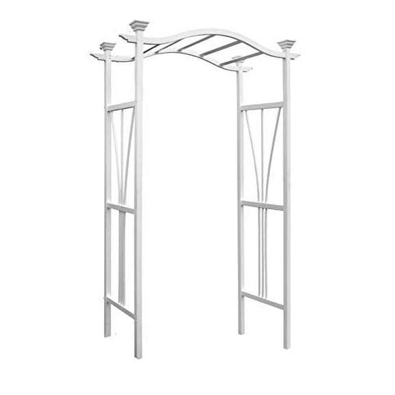 Vita 45"L x 21"W x 84"H London Vinyl Arbor, White