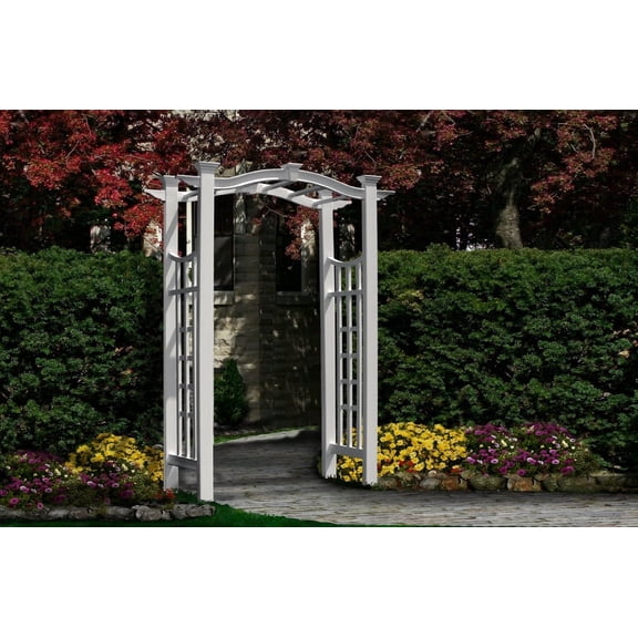 Vita 49"L x 24"W x 88"H Florence Vinyl Arbor, White, VA68133