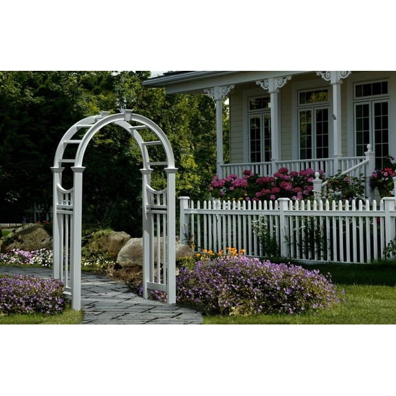 Vita 49" L x 24" W x 91.6" H Vienna Classic Vinyl Arbor, White, VA68144
