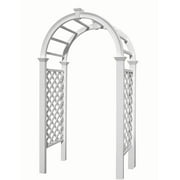 Vita Livingston Vinyl Garden Arch Arbor, White