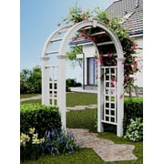 Vita 60L x 30W x 94H Nantucket Deluxe Vinyl Arbor, White