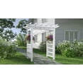 thumbnail image 1 of Vita 63"L x 46"W x 91"H Springport Vinyl Arbor, White, VA68146, 1 of 8