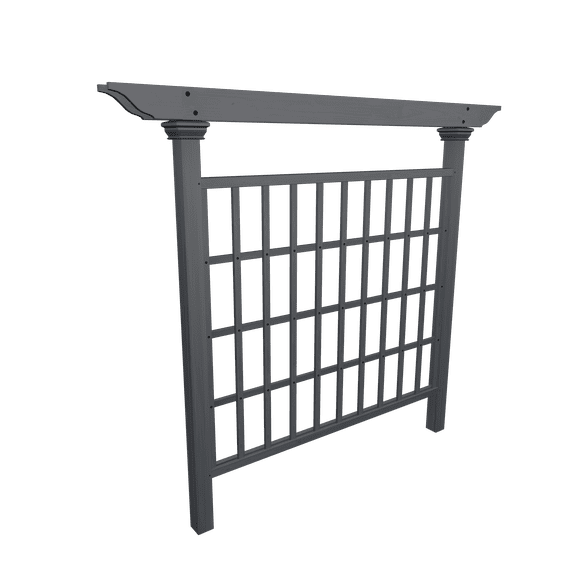 Vita 80"L x 90"H Wildwood Cedar Privacy Trellis, Charcoal Gray, VA68901