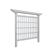 Vita 80" W x 90" H Camden Vinyl Privacy Screen and Garden Lattice Trellis, White
