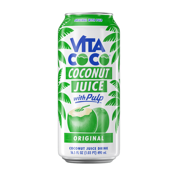 Vita Coco Coconut Juice, Original with Pulp, 16.5 fl oz