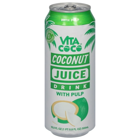 Vita Coco Coconut Juice with Pulp Drink Can, 16.9 fl oz (Package May Vary)