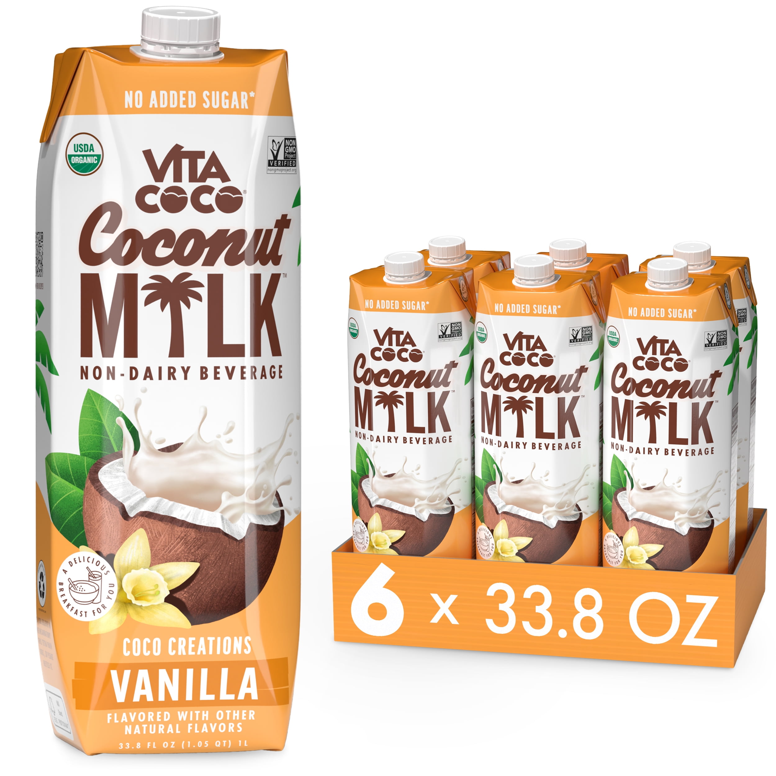 Vita Coco Coconut M*LK, Vanilla, 33.8oz (Pack of 6) - Walmart.com