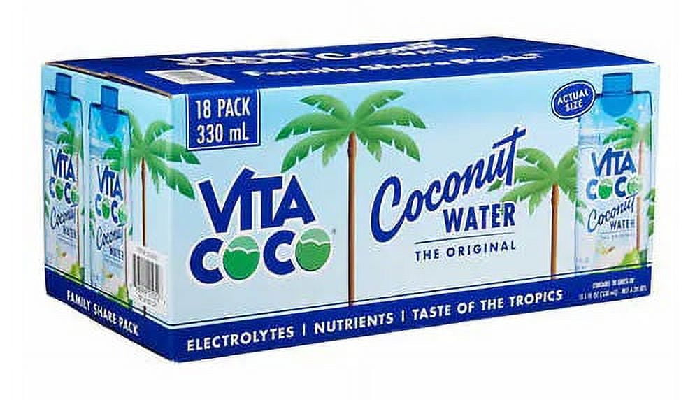 Vita Coco, Coconut Water, 11.1 fl oz, 18-Count - Walmart.com