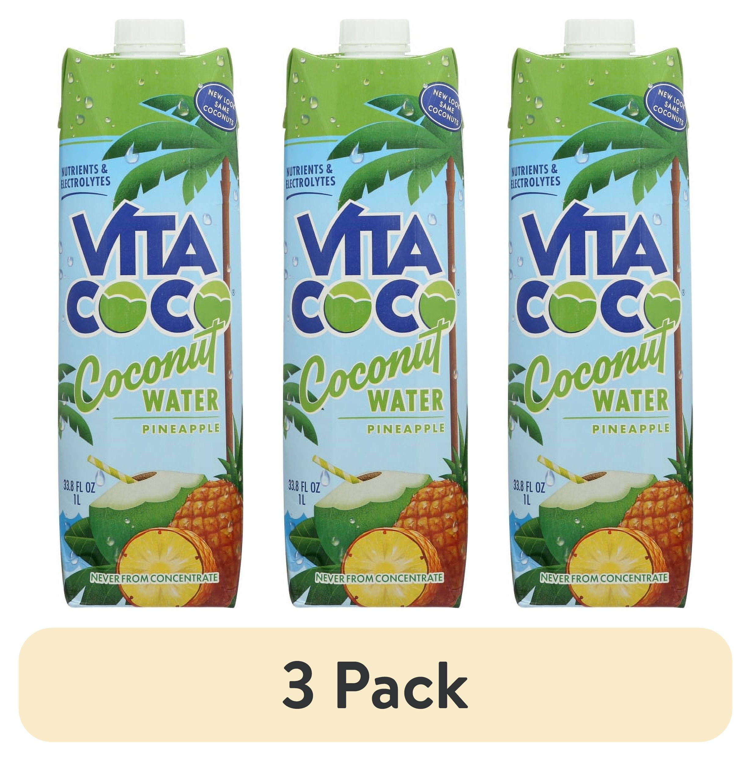 Vita Coco Coconut Water, Nutrients & Electrolytes Rich, Pineapple, 33.8