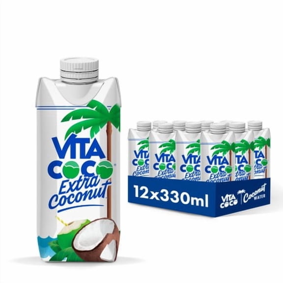 Vita Coco Extra Coconut Water Multipack 12 x 330ml, British Import (Pack of 2)