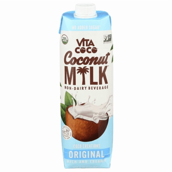 Vita Coco Organic Original Coconut Milk 33.8 fl oz - Pack of 2