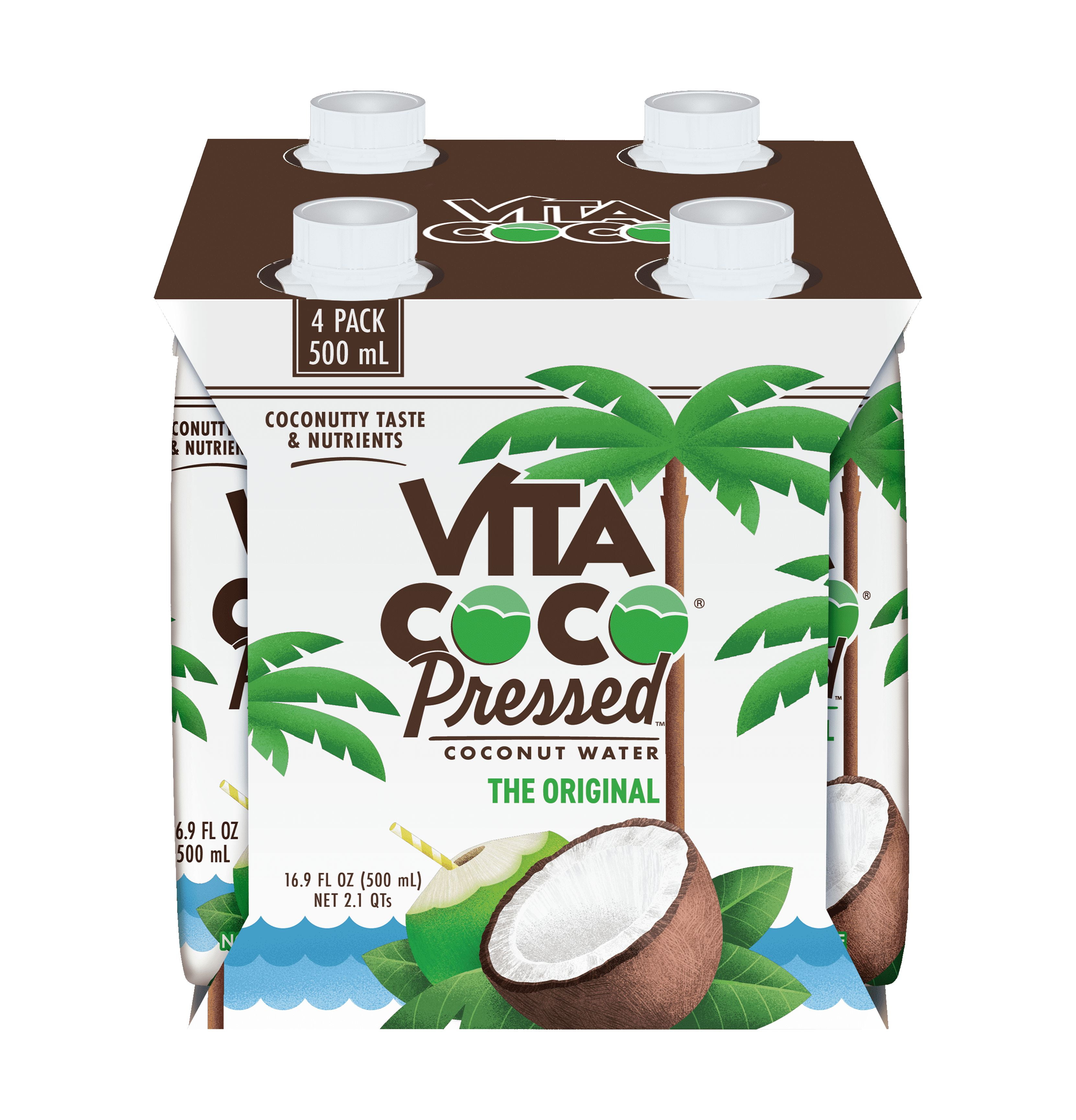 Vita Coco Pressed Coconut Water, Pressed Coconut, 16.9 fl oz Tetra