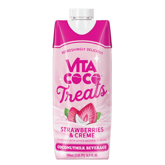 Vita Coco Treats Strawberries and Creme Coconut Milk Drink, 16.9 fl oz Box