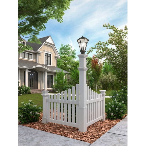 Vita Corner Picket Lamp Post