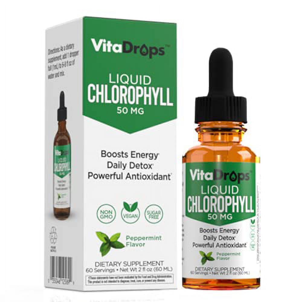 Vita Drops Liquid Chlorophyll, Promotes Weight Loss, Helps Detox and