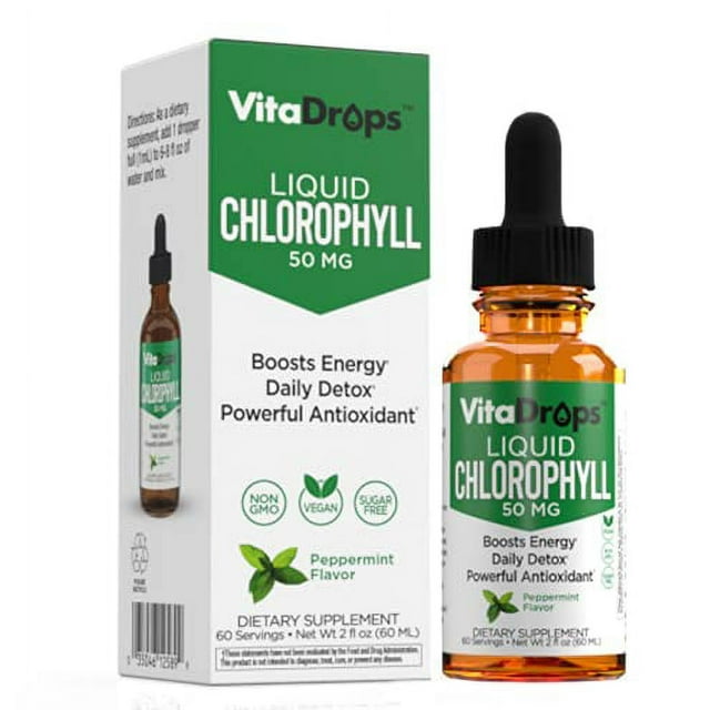 Vita Drops Liquid Chlorophyll, Promotes Weight Loss, Helps Detox and