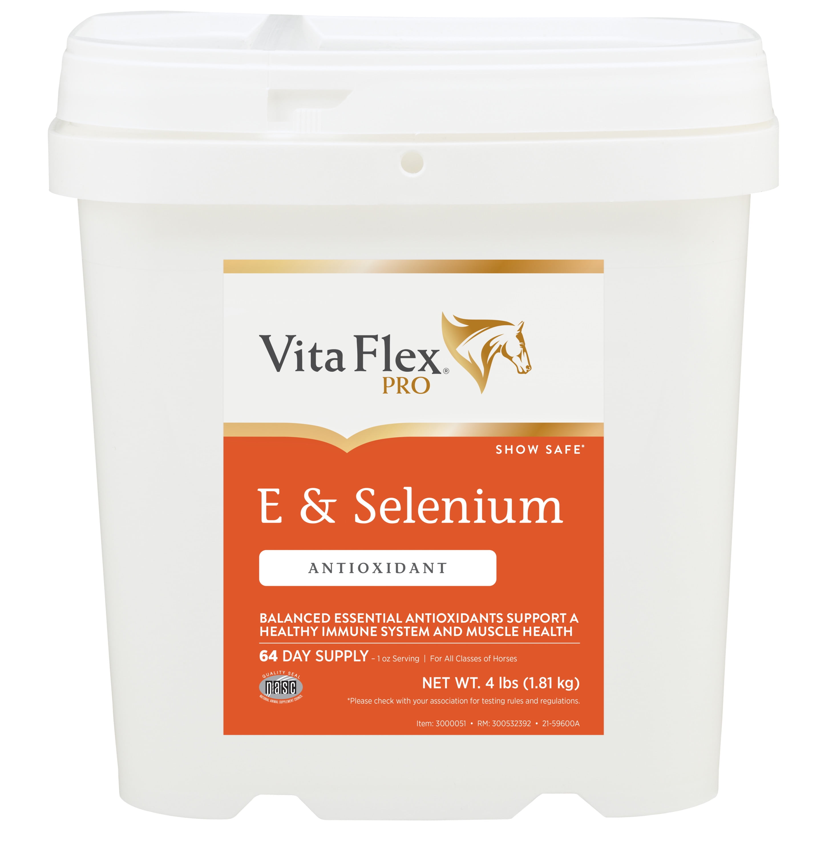 Vita Flex E and Selenium Supplement for Horses, Balanced Essential