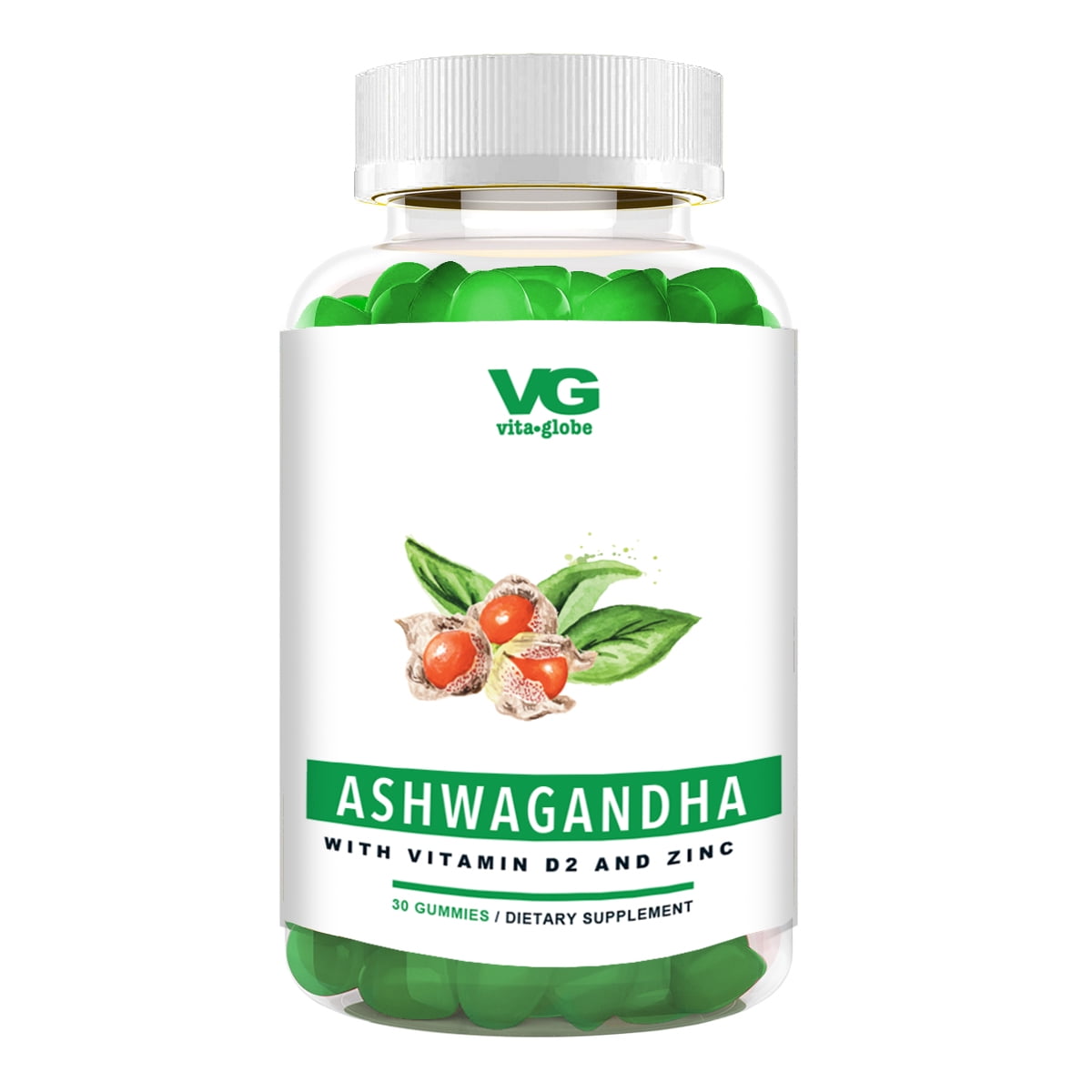 Vita Globe Ashwagandha 25mg Gummy with Vitamin D and Zinc