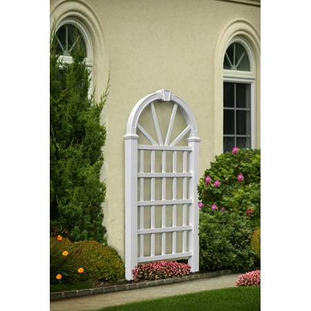 Vita Hanover 77" Classic Vinyl Trellis White VA54230-1